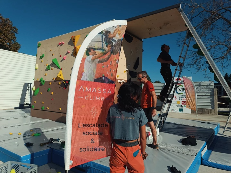 Le mur mobile d'Amassa Climb